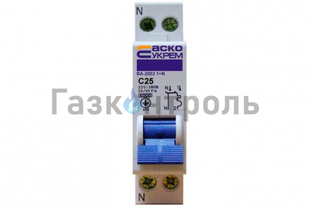 Выключатель УКРЕМ ВА-2002 2р (1+N) 25А АсКо фото 1