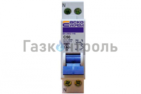 Выключатель УКРЕМ ВА-2002 2р (1+N) 50А АсКо фото 1
